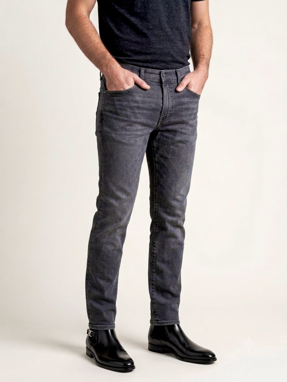 NWOT Citizens of Humanity C-of-H Man Slim Straight Jeans Grey Wash Size 33